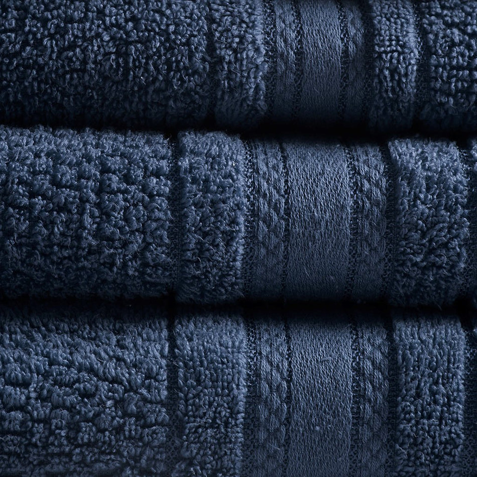 Adrien Super Soft Cotton Quick Dry Bath Towel 6 Piece Set - Blue