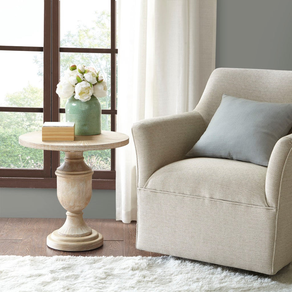 Madison Park Garcia Accent Table - Cream