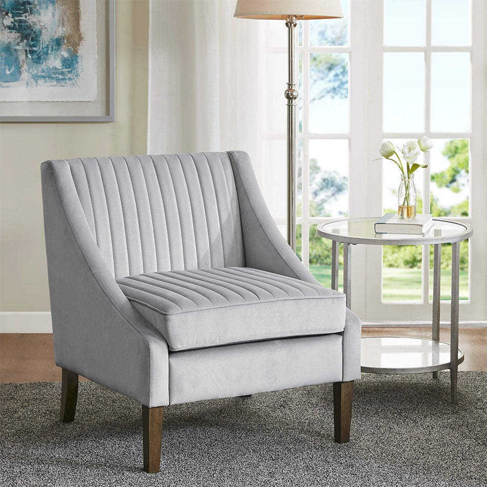 Madison Park Florian Upholstered Accent Chair - Light Gray