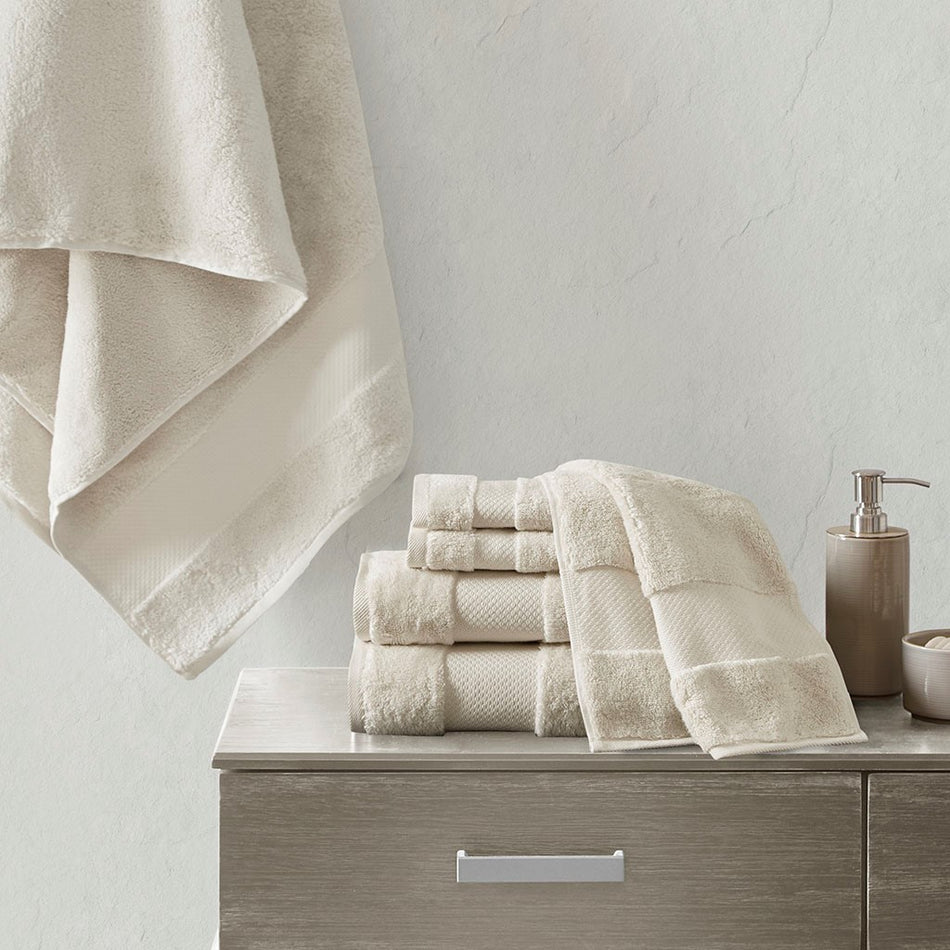 Madison Park Signature Turkish Cotton 6 Piece Bath Towel Set - Natural 