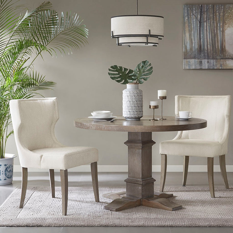 Carson Upholstered Wingback Dining Chair - Cream