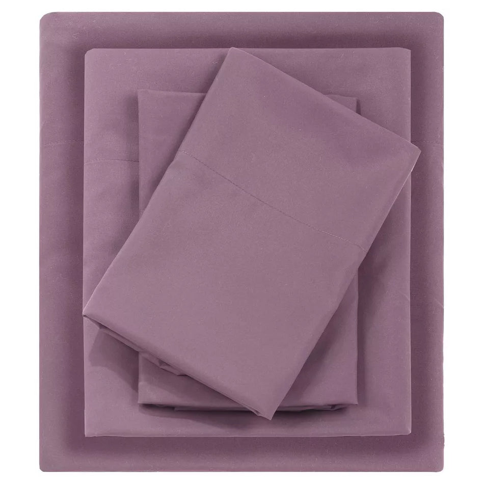 Micro Splendor Ultra Soft Wrinkle Free Microfiber Sheet Set - Purple - Cal King Size