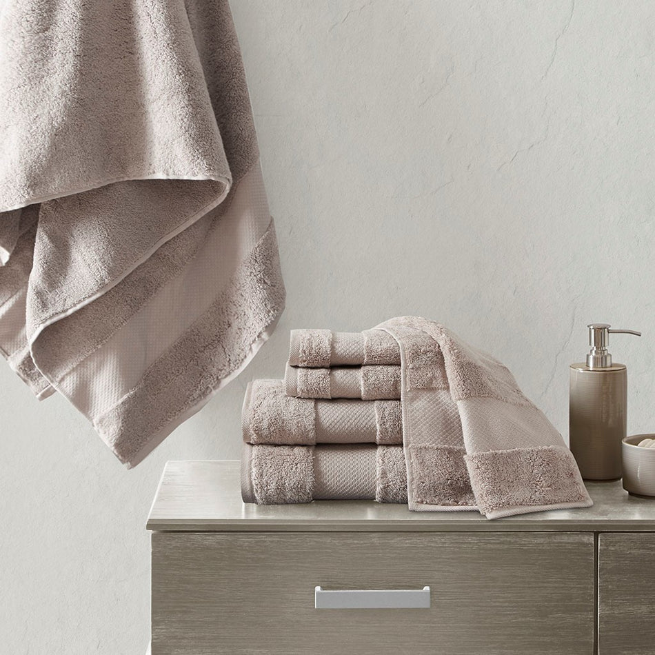 Madison Park Signature Turkish Cotton 6 Piece Bath Towel Set - Taupe