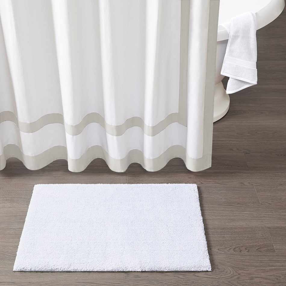 Marshmallow Bath Rug - White - Contour