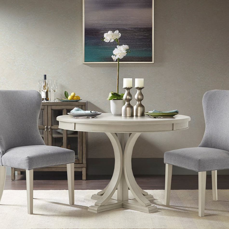 Madison Park Signature Helena Round Dining Table - Antique Cream