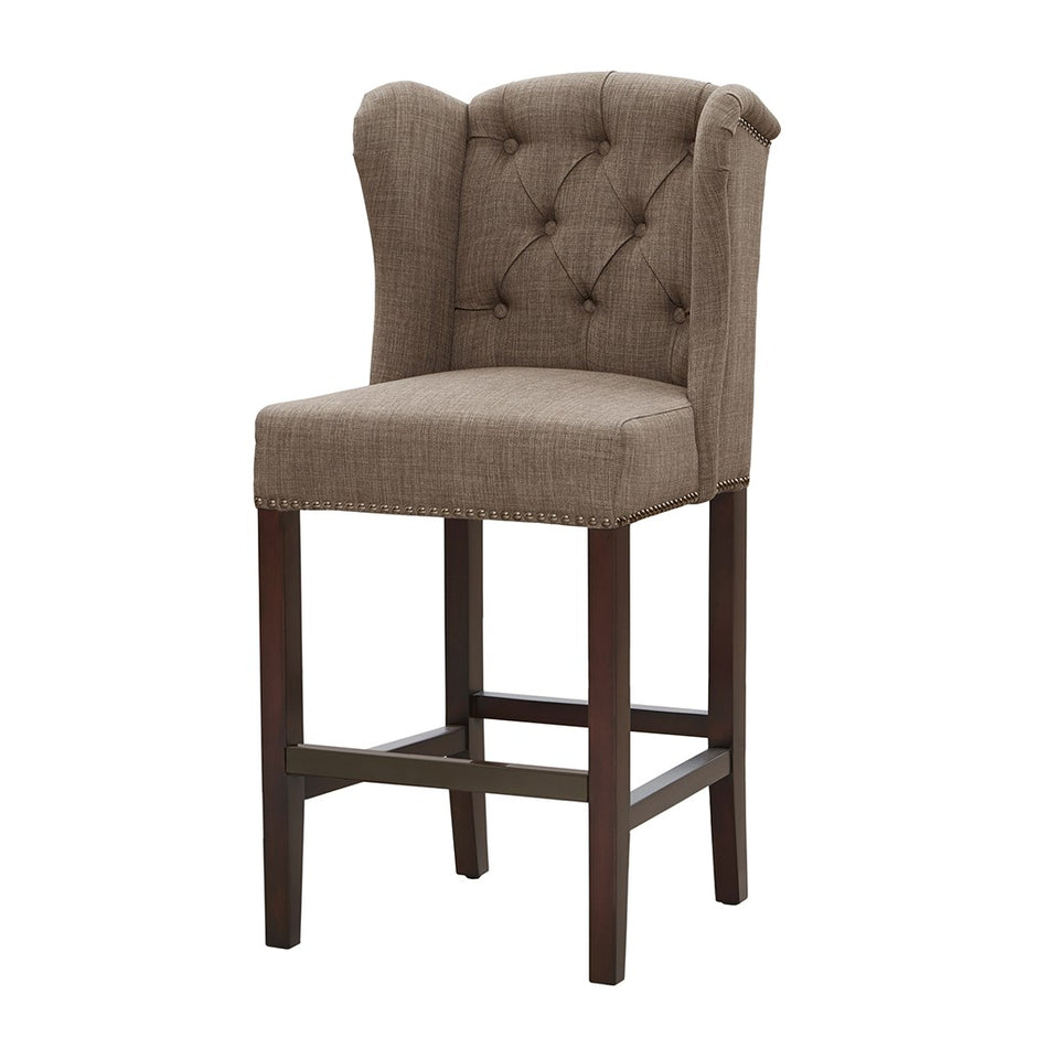 Jodi Tufted Wing Counter Stool - Brown