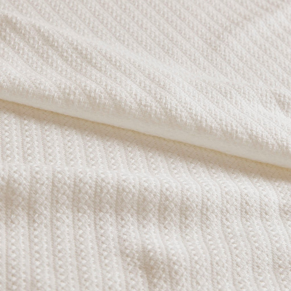 Liquid Cotton Blanket - Ivory - Full Size / Queen Size