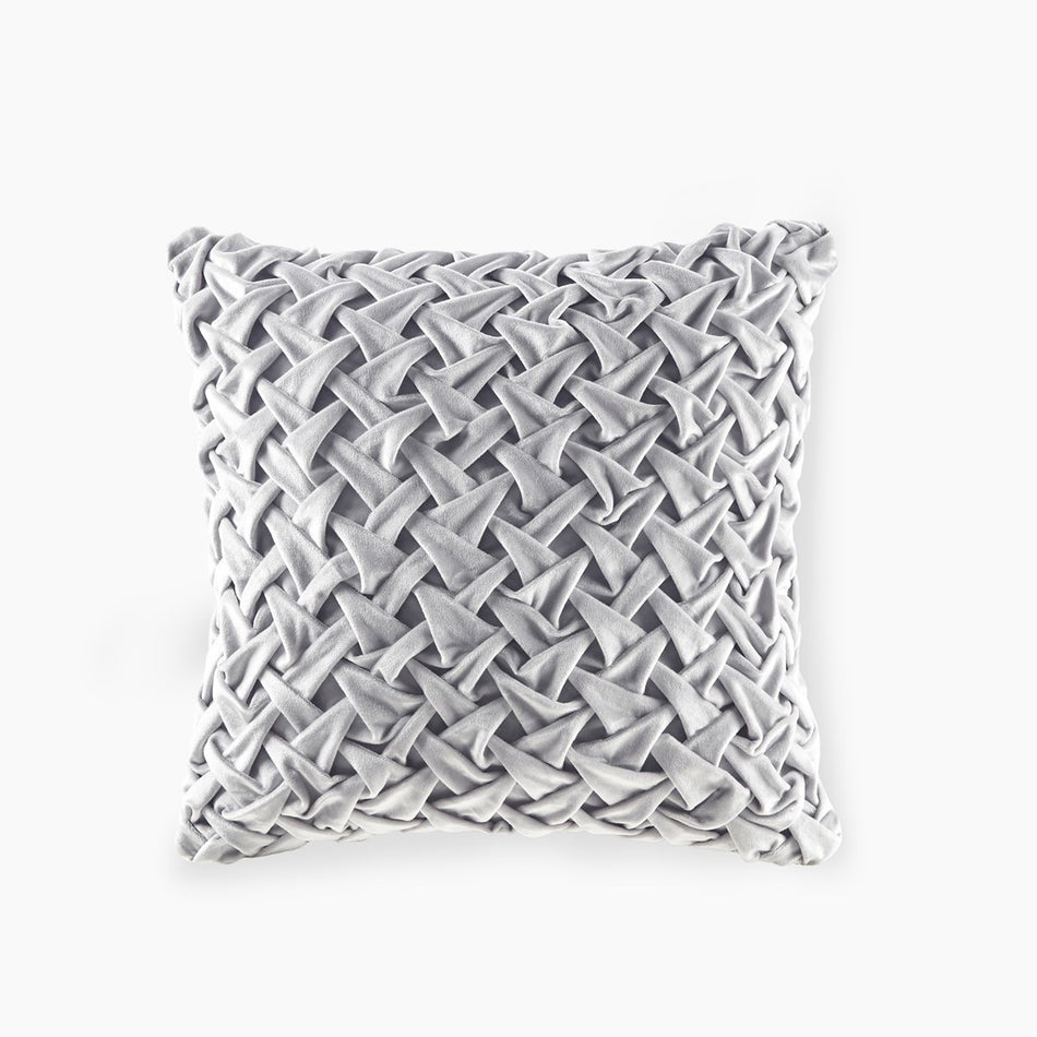 Croscill Classics Winchester Square Decor Pillow - Silver  - 20x20" Shop Online & Save - ExpressHomeDirect.com