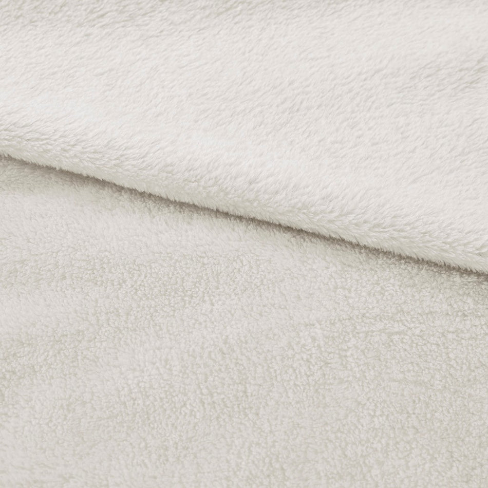 Antimicrobial Plush Blanket - Ivory - King Size