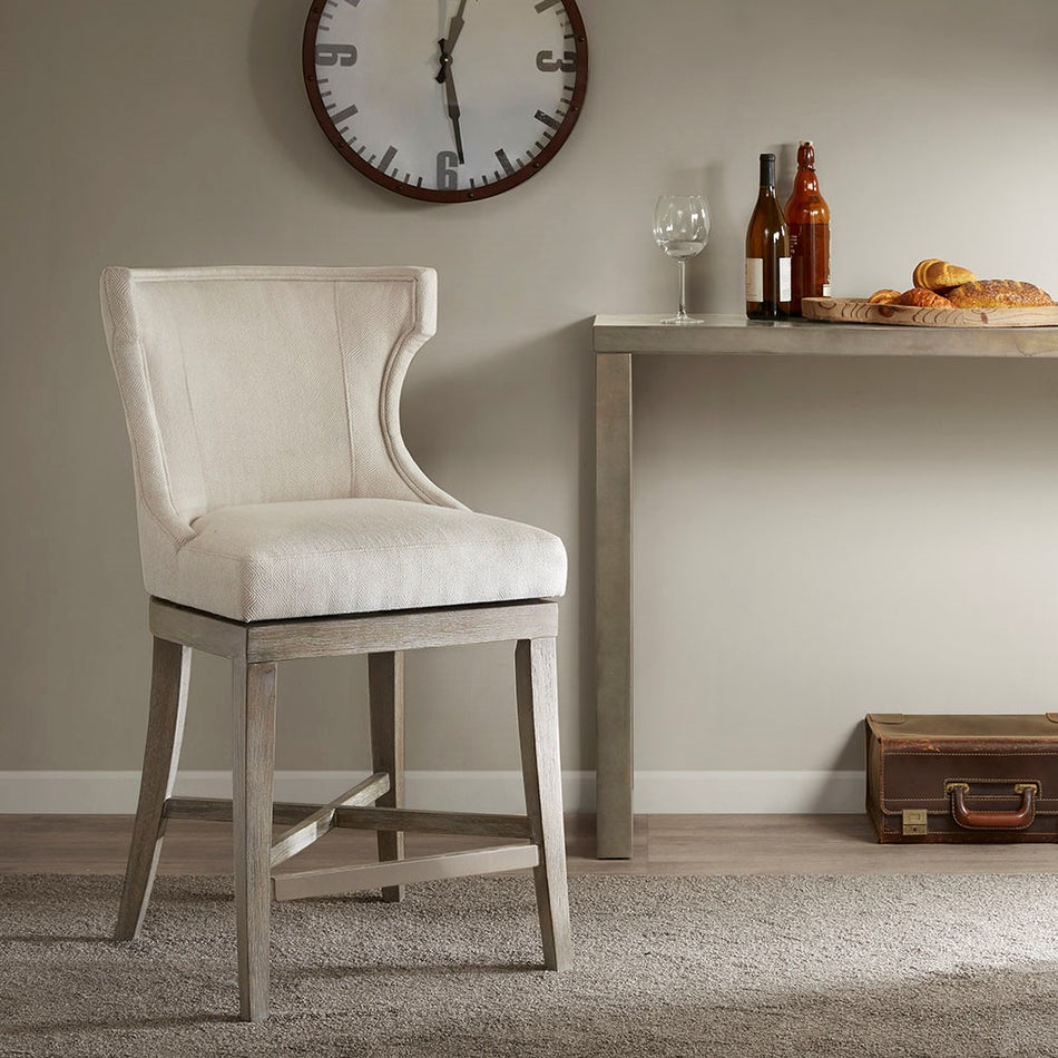 Madison Park Carson Counter Stool With Swivel Seat - Cream
