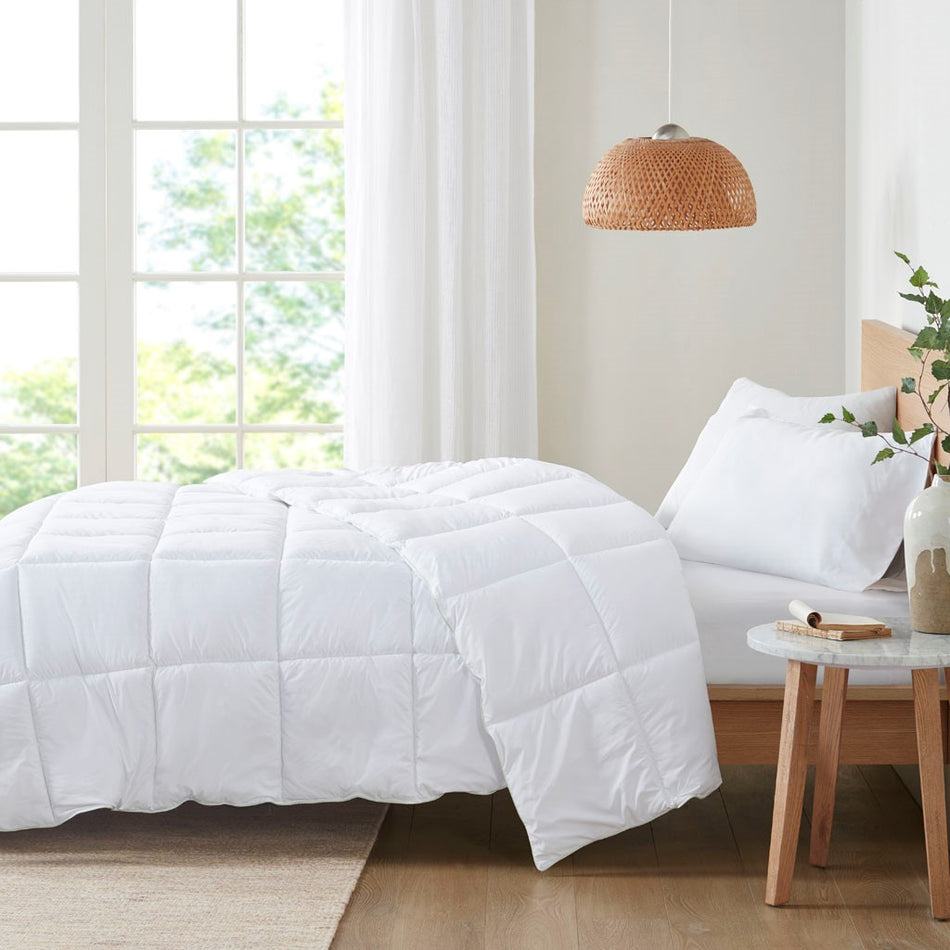Allergen Barrier Anti-Microbial Down Alternative Comforter - White - Full Size / Queen Size