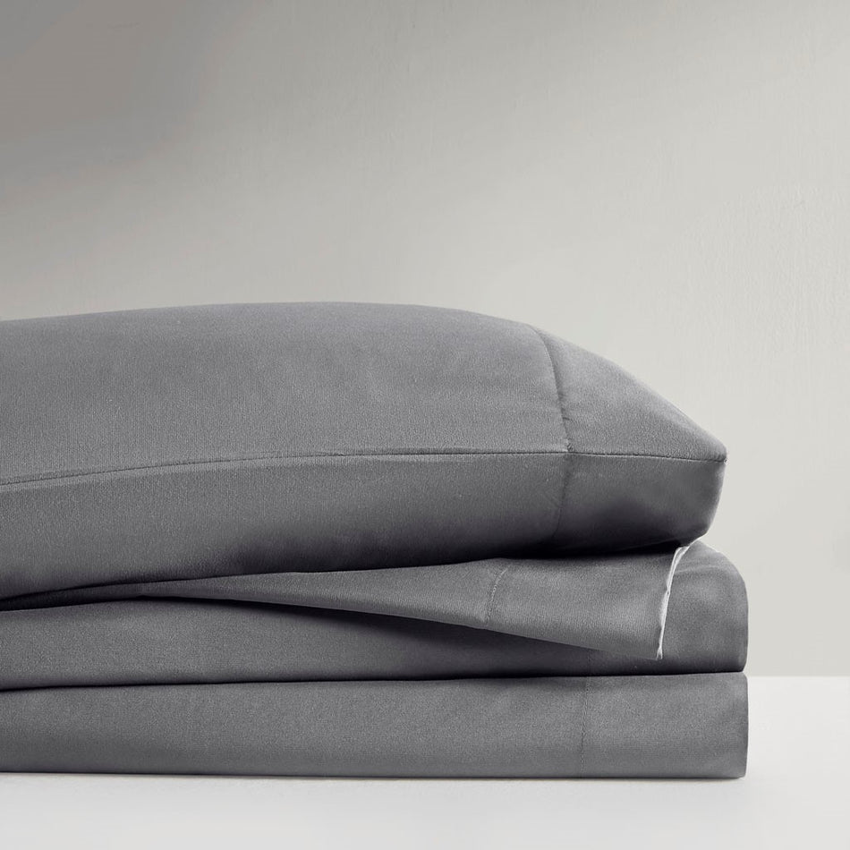 Charcoal Infused Solid Microfiber sheet set - Charcoal - Cal King Size