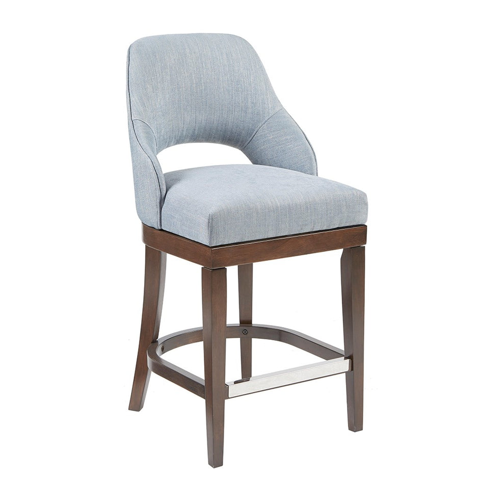 Jillian Counter Stool with Swivel Seat - Blue