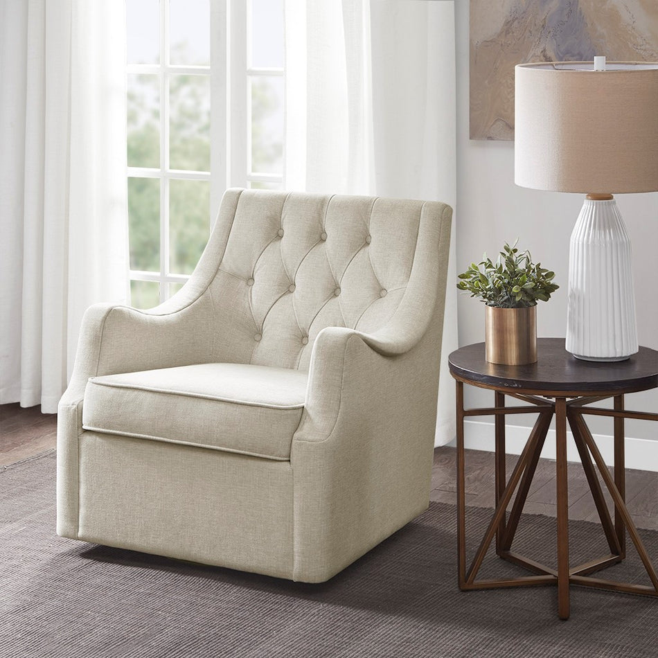 Madison Park Qwen Swivel chair - Tan