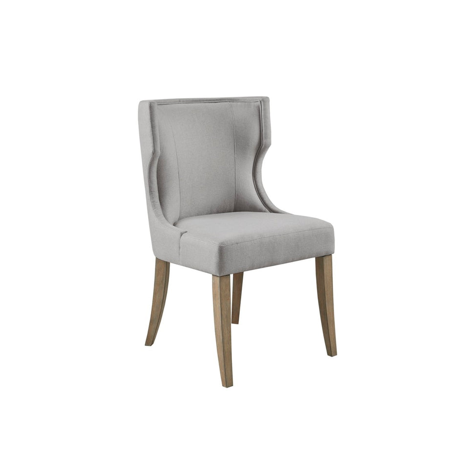Carson Upholstered Wingback Dining Chair - Light Grey
