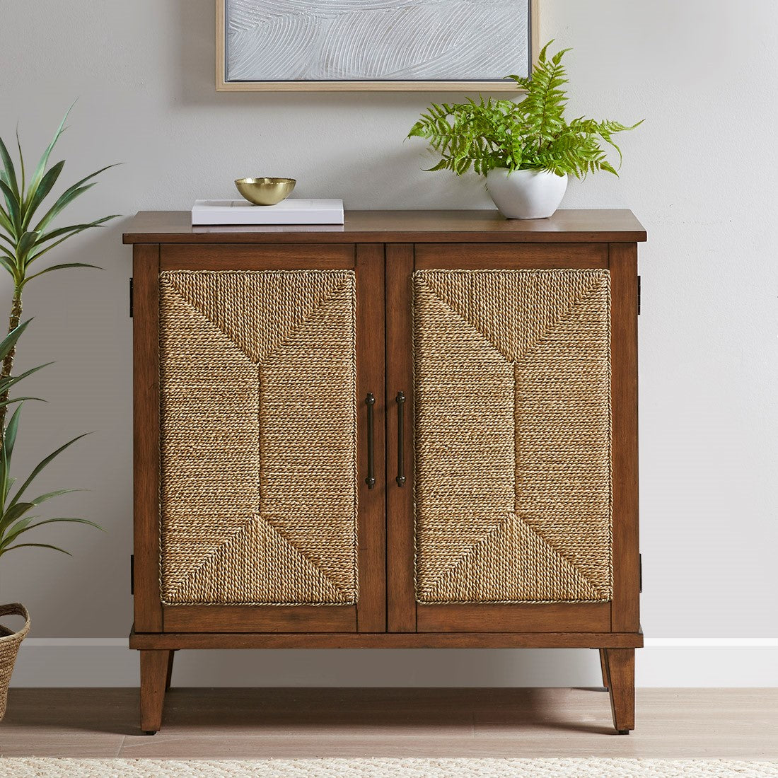 INK+IVY Seagate Handcrafted Seagrass 2-Door Accent chest - Natural  Shop Online & Save - ExpressHomeDirect.com