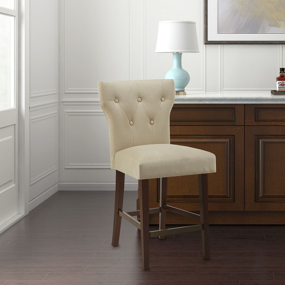 Madison Park Avila Tufted Back Counter Stool - Beige