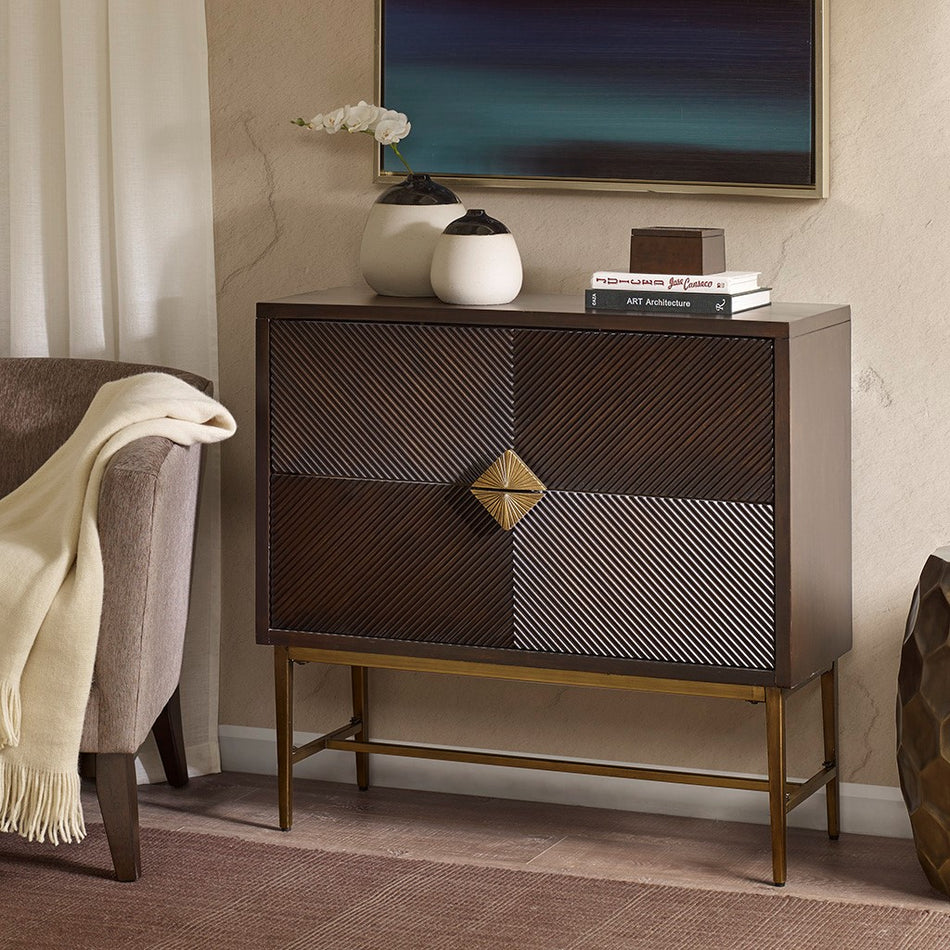 Madison Park Isabel 2 Drawer Chest - Morrocco / Antique Bronze