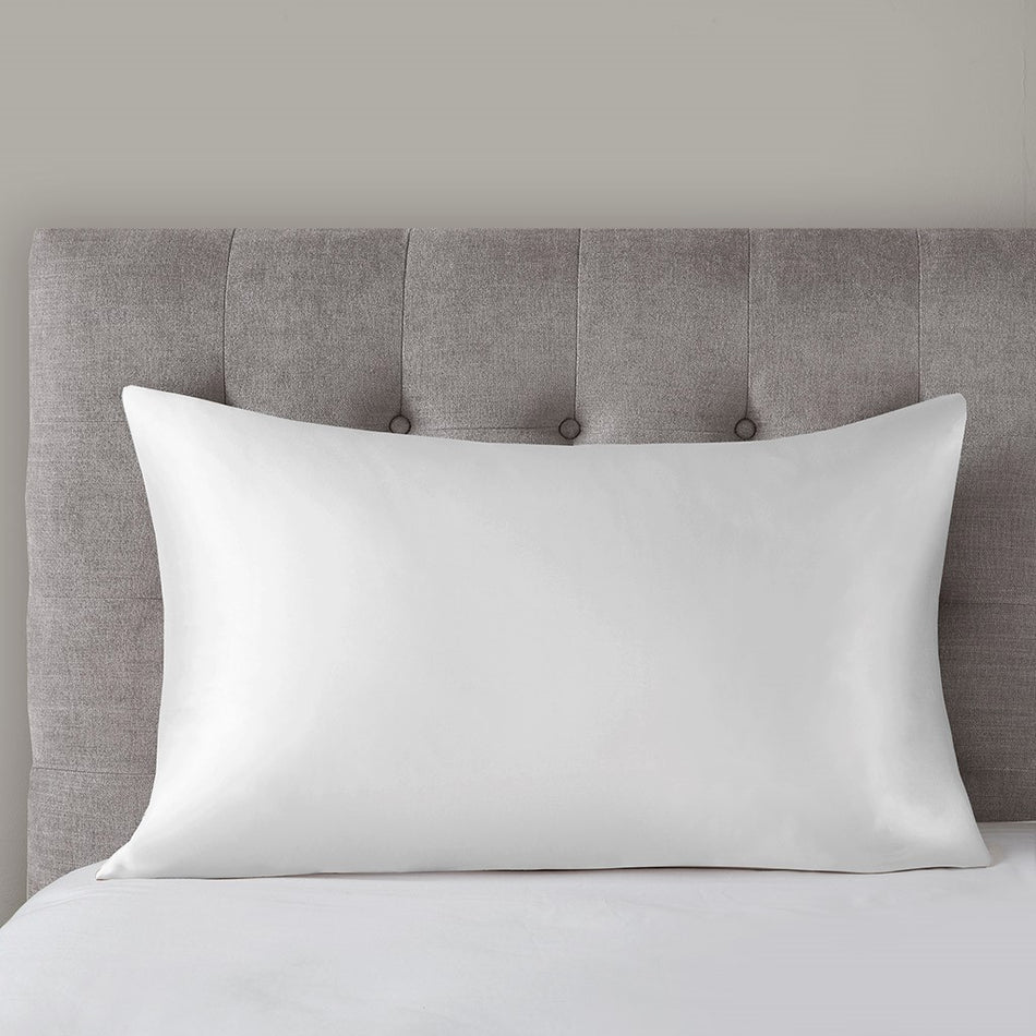 Madison Park Silk 100% Mulberry Single Pillowcase - White - Standard Size