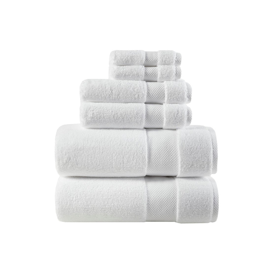Splendor 1000gsm 100% Cotton 6 Piece Towel Set - White