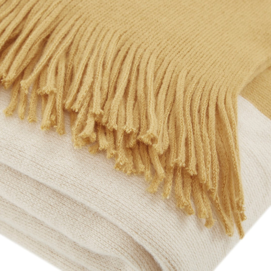 Stockholm Color Block Faux Cashmere Throw - Yellow - 50x60"