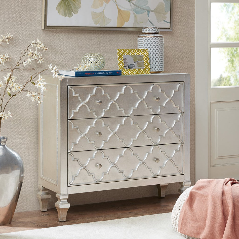 Madison Park Somerset 3-Drawer Chest - Antique Silver