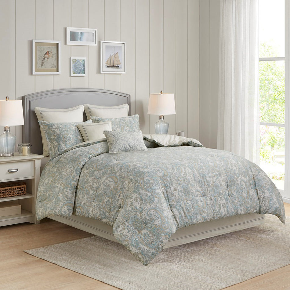 Chelsea Cotton Comforter Set - Blue - King Size
