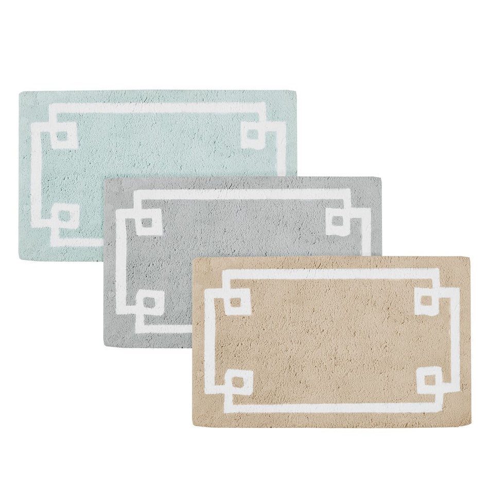 Madison Park Evan Cotton Tufted Bath Rug 24x40 - Seafoam - 24x40"