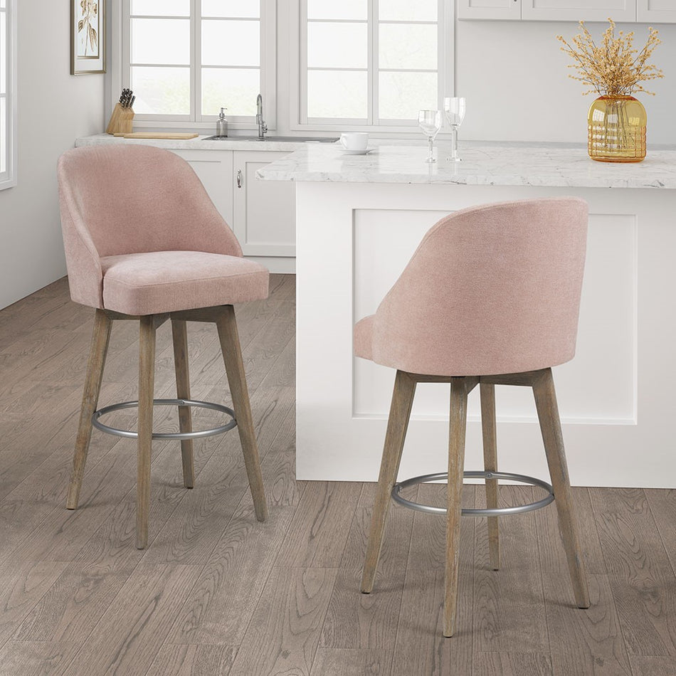 Pearce Bar Stool with Swivel Seat - Pink