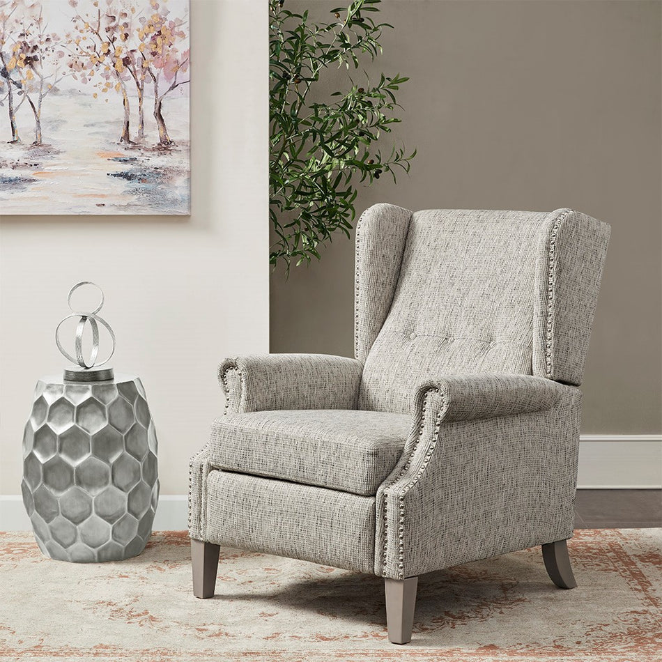 Madison Park Giselle Push Back Recliner - Grey Multi
