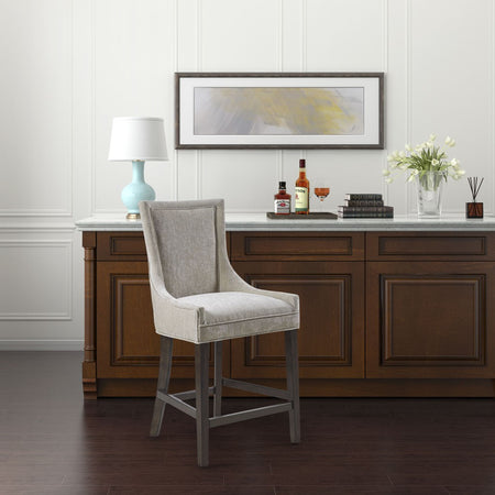 Madison Park Signature Ultra 25.5" Upholstered Counter Stool - Cream