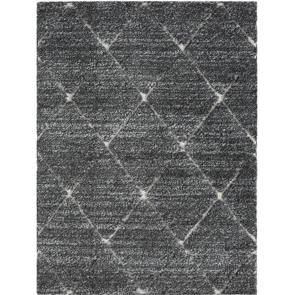 Sophie Talas Trellis Area Rug in Grey and Cream - Grey / Cream - 3x5' Scatter