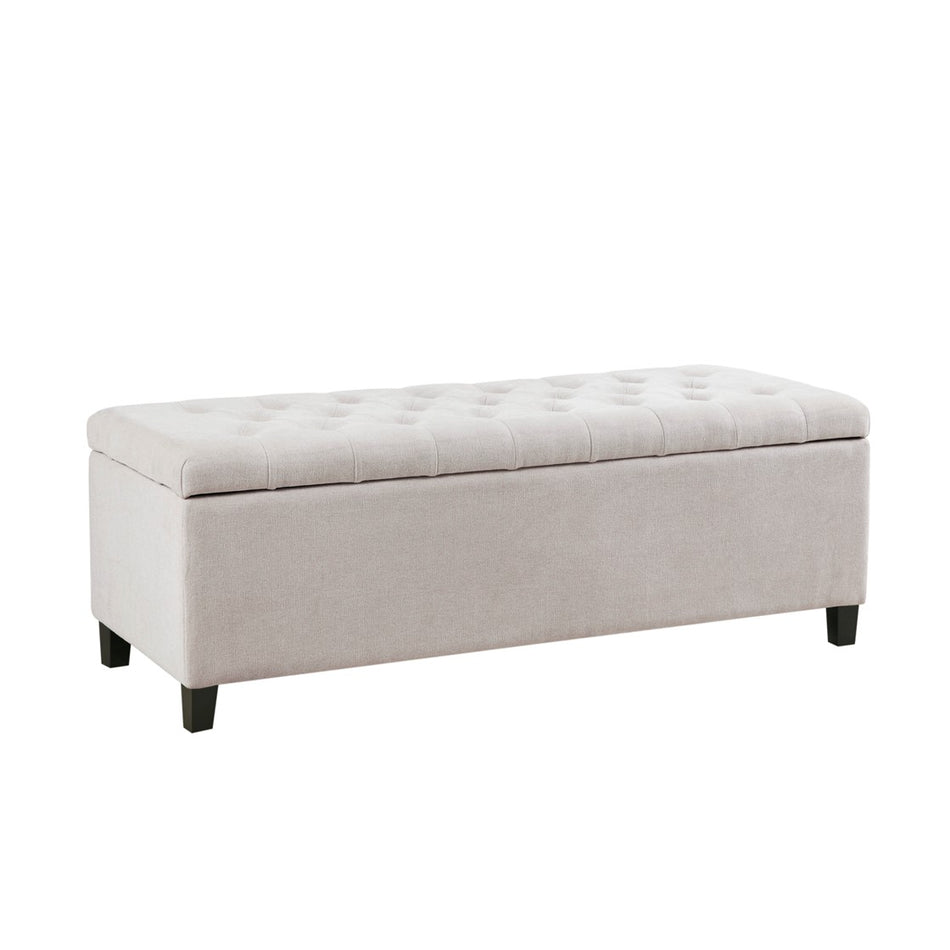 Shandra Tufted Top Soft Close Storage Bench - Natural