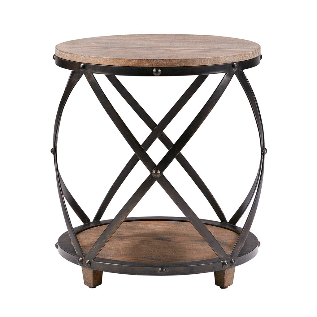 Madison Park Cirque Bent Metal Accent Table - Antique Bronze
