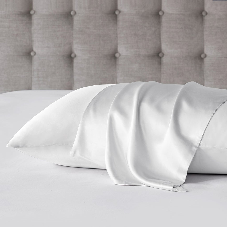 Silk 100% Mulberry Single Pillowcase - White - Queen Size