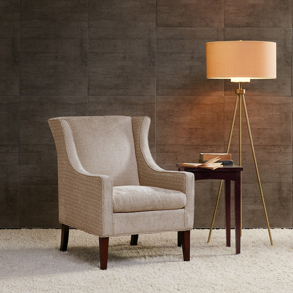 Madison Park Addy Wing Chair - Cream