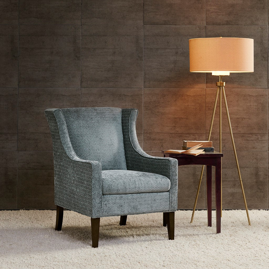 Madison Park Addy Wing Chair - Grey 