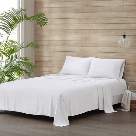 Beautyrest Tencel Polyester Blend Sheet Set - White - Full Size