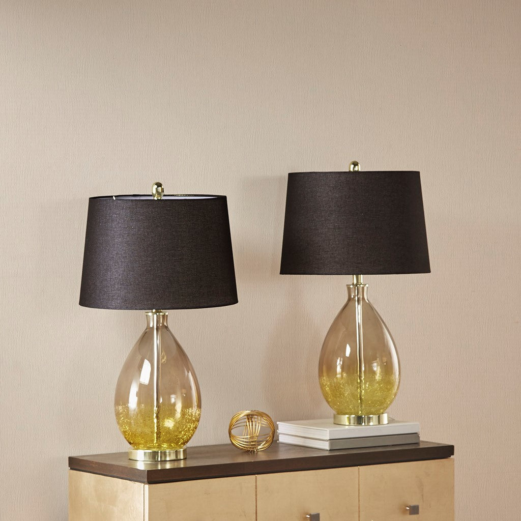 510 Design Cortina Ombre Glass Table Lamp, Set of 2 - Gold 