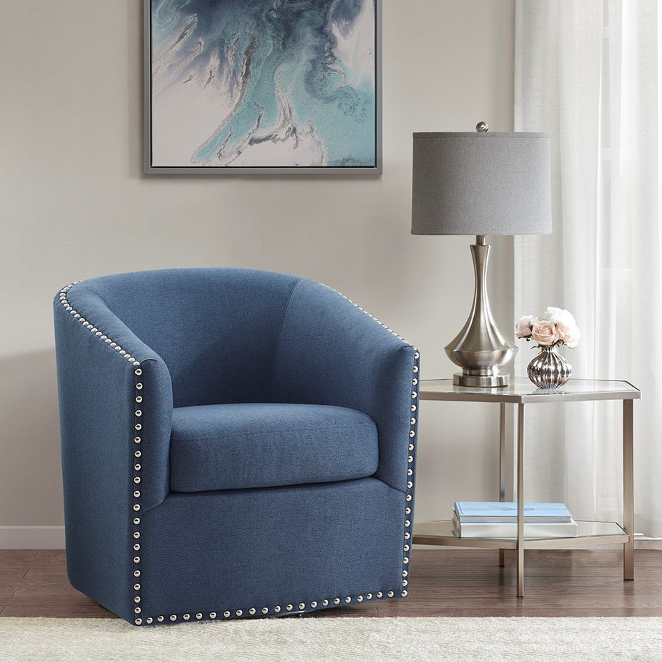 Madison Park Tyler Swivel Chair - Blue 