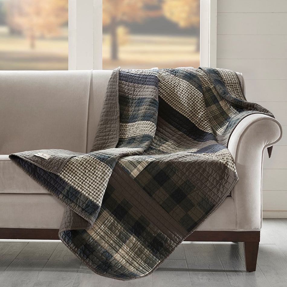 Woolrich Winter Plains Quilted Throw - Taupe - 50x70"