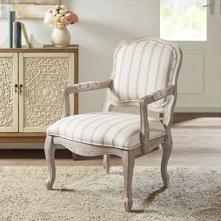 Madison Park Monroe Camel Back Exposed Wood Chair - Natural 