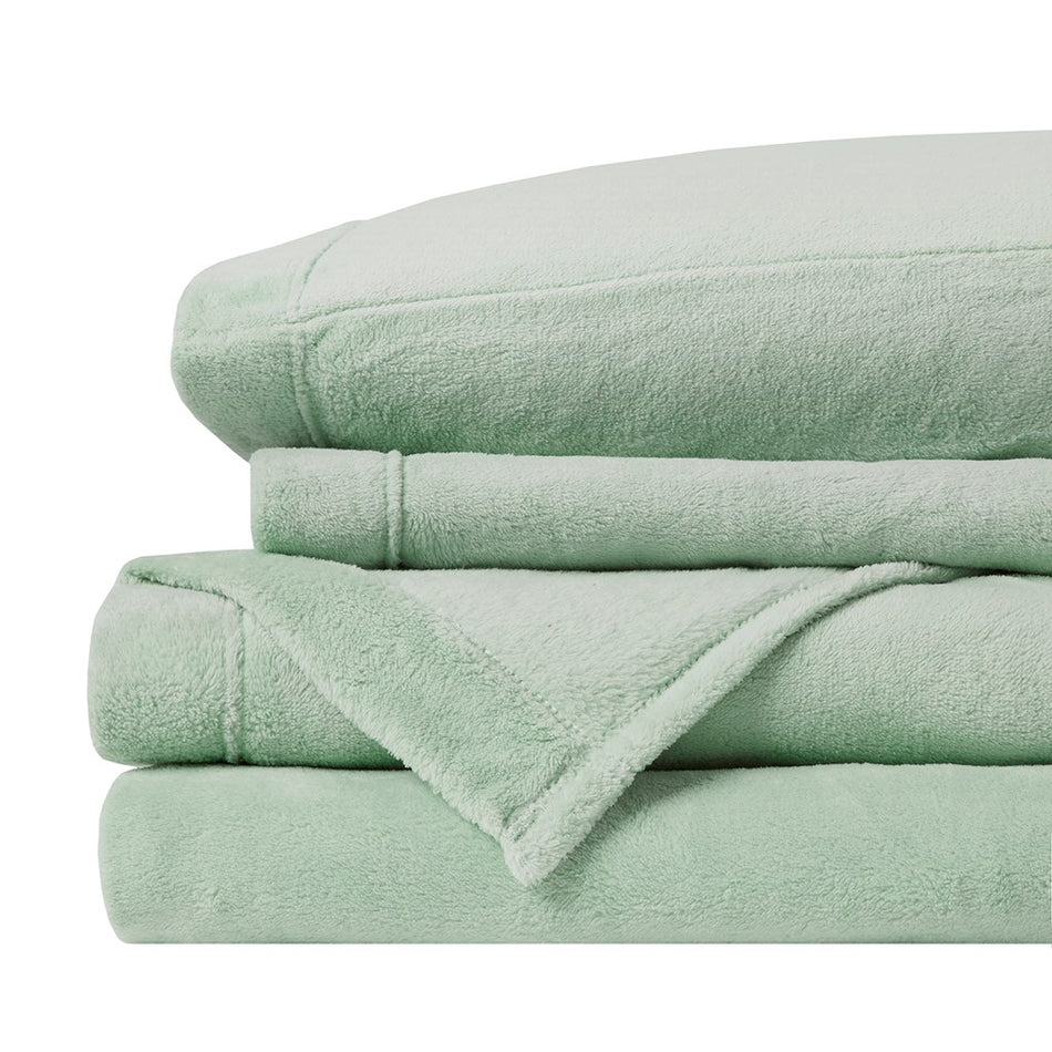 Soloft Plush Sheet Set - Green - King Size