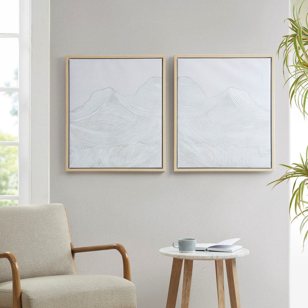 INK+IVY Desert Serenity Hand Embellished Framed Canvas 2 Piece Set - Ivory  Shop Online & Save - ExpressHomeDirect.com