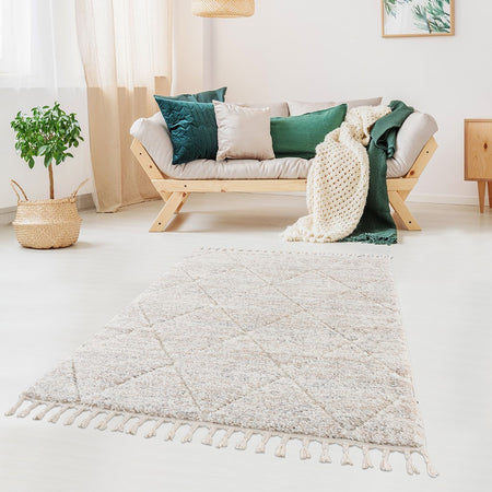 Madison Park Sophia Talas Trellis Area Rug in Cream - Cream - 5x7'