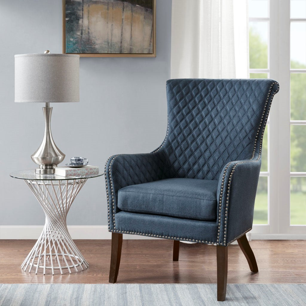 Madison Park Heston Accent Chair - Dark Blue 
