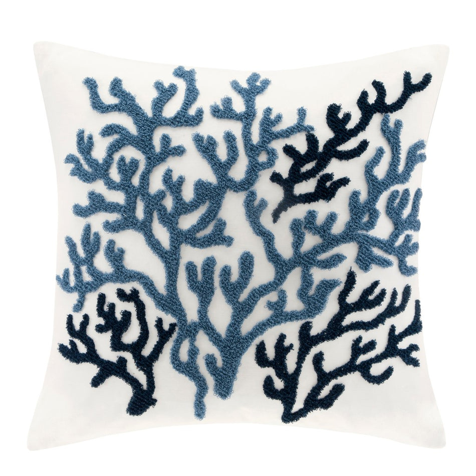 Harbor House Beach House Decorative Pillow - Blue - 18x18"