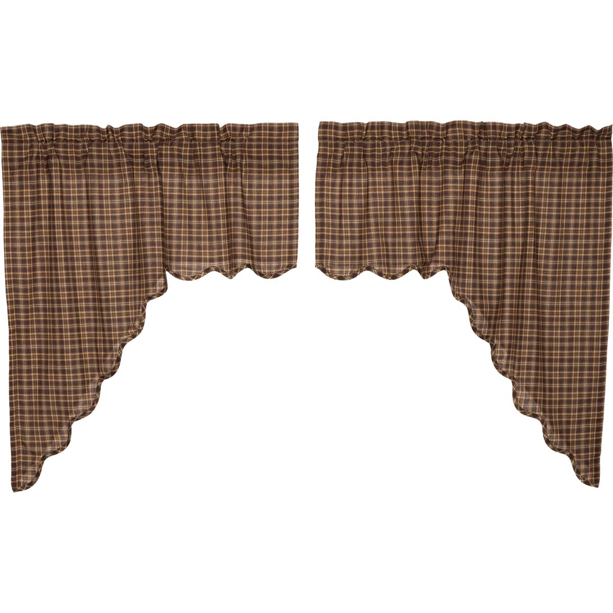 Oak & Asher Prescott Swag Scalloped Set of 2 36x36x16 By VHC Brands