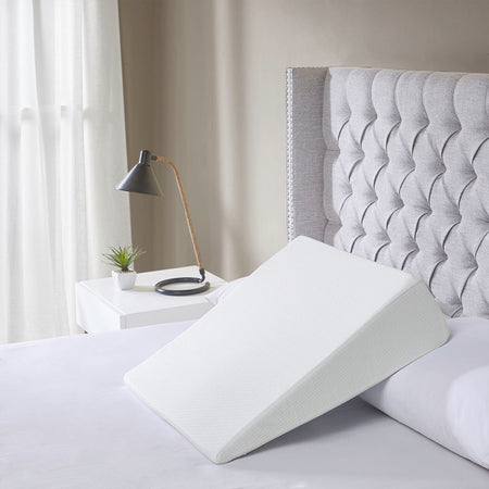 Sleep Philosophy Memory Foam Wedge Pillow - White - 22x24x7"
