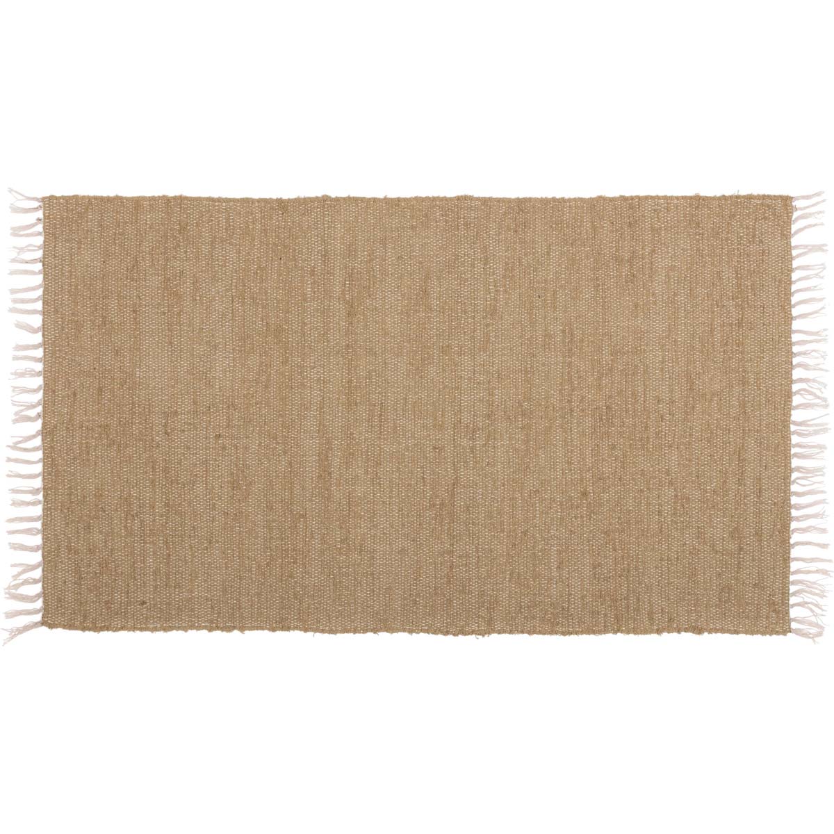 April & Olive Burlap Natural Chindi/Rag Rug 36x60 By VHC Brands